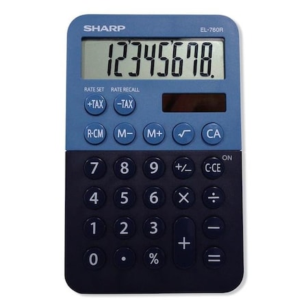 Sharp Sharp Electronics SHREL760RBBL Handheld Calculator Desktop; Blue EL760RBBL